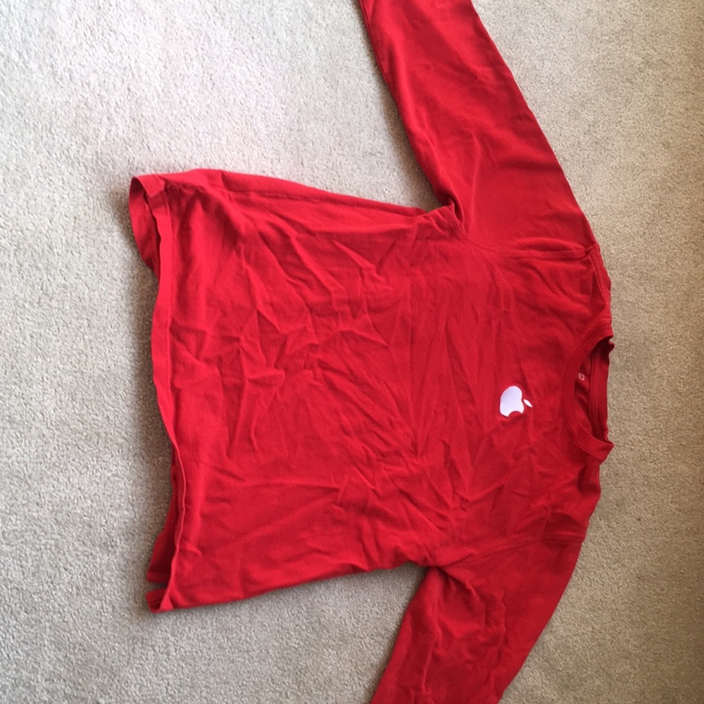 Red Apple long sleeve shirt, size Large
